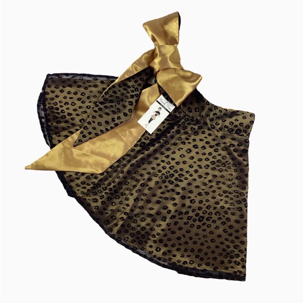 Heavenly Hostess NWT Reversible Holiday Apron Sheer Black/Gold. One Size